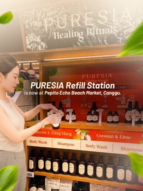 Your daily sustainable ritual just got easier🌱✨The PURESIA Refill Station is officially open at Pepito Echo Beach Market, Canggu! Swing by, grab your bottle, and refill your favorite essentials.See you there! 😉✋🏻